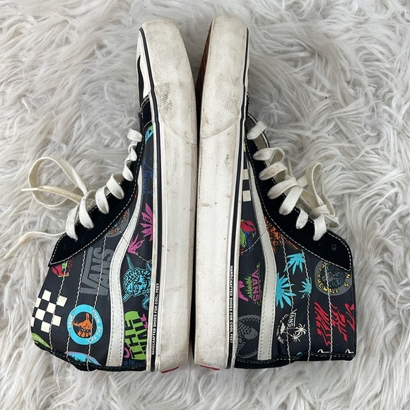 VANS SK8-HI All Over Print Skate Shoe Sneaker Size 9 Pirates & Palms Unisex - Picture 8 of 11